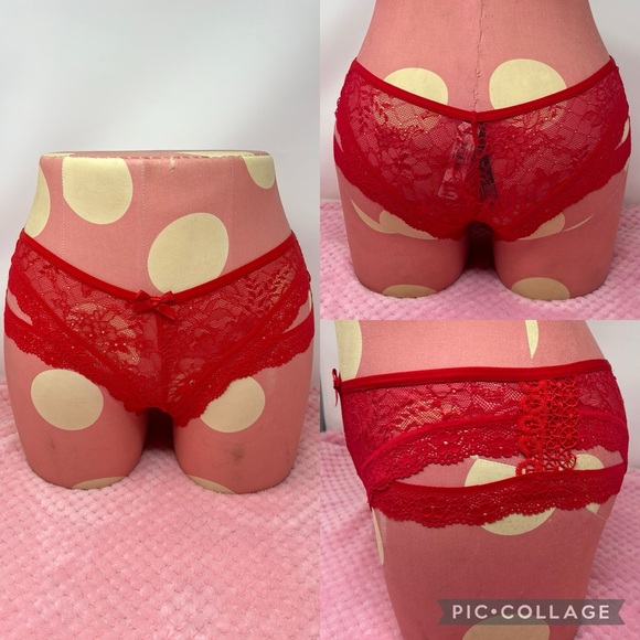 VS Lace Cutout Cheeky Panty Small - Picture 1 of 10